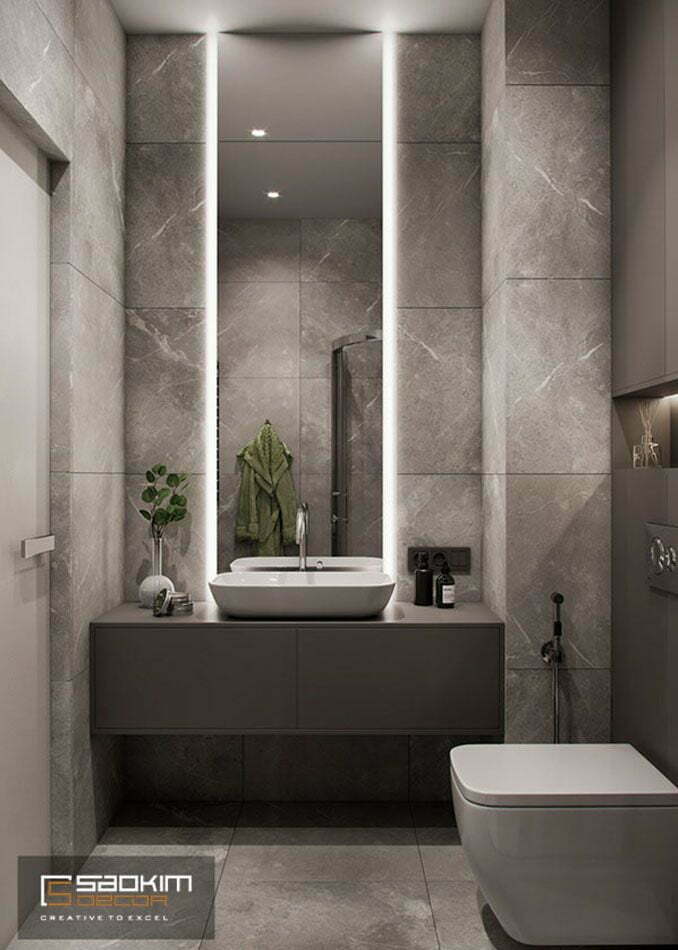 Thiết kế nội thất phòng tắm chung cư Vinhomes Ocean Park