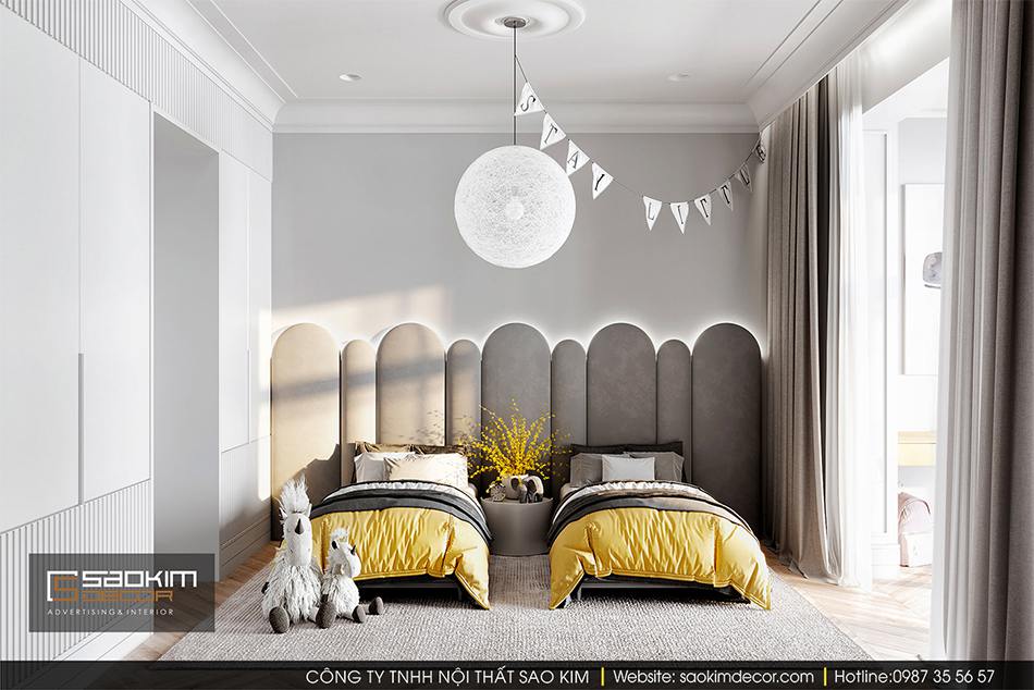 Thiết kế nội thất phòng ngủ bé trai chung cư cao cấp CT1 Eco Green City