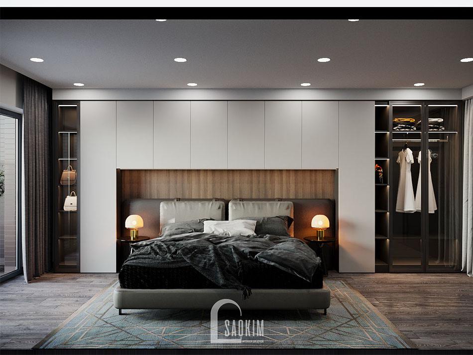 Phòng ngủ master thiết kế nội thất chung cư cao cấp