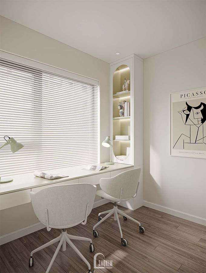 Thiết kế nội thất phòng ngủ cho bé chung cư phong cách Korean Chic dự án Vinhomes Ocean Park