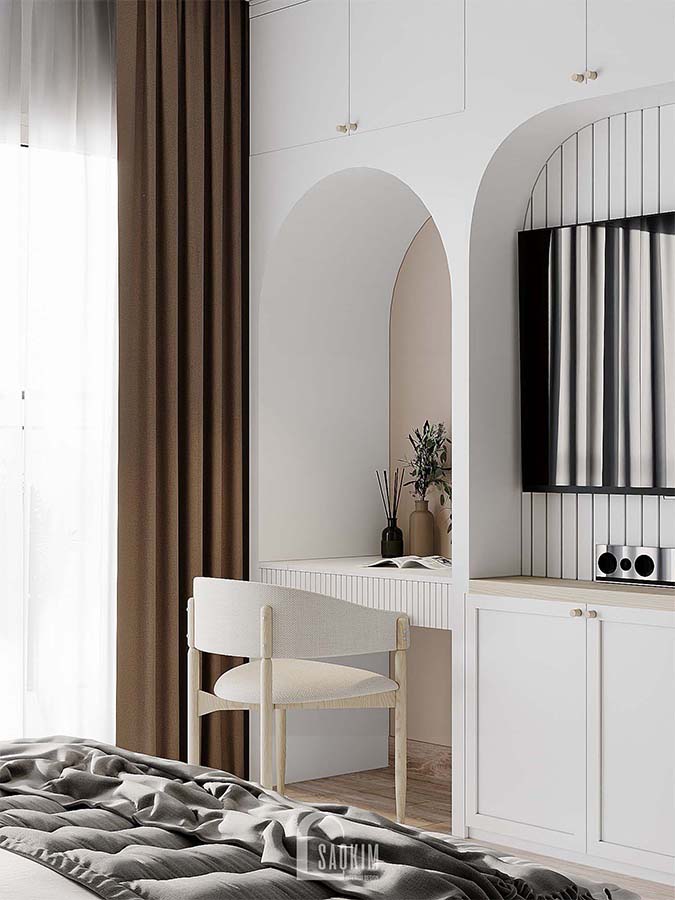 Thiết kế nội thất chung cư Royal City mang vẻ đẹp thanh lịch, trang nhã của phong cách Scandinavian Farmhouse