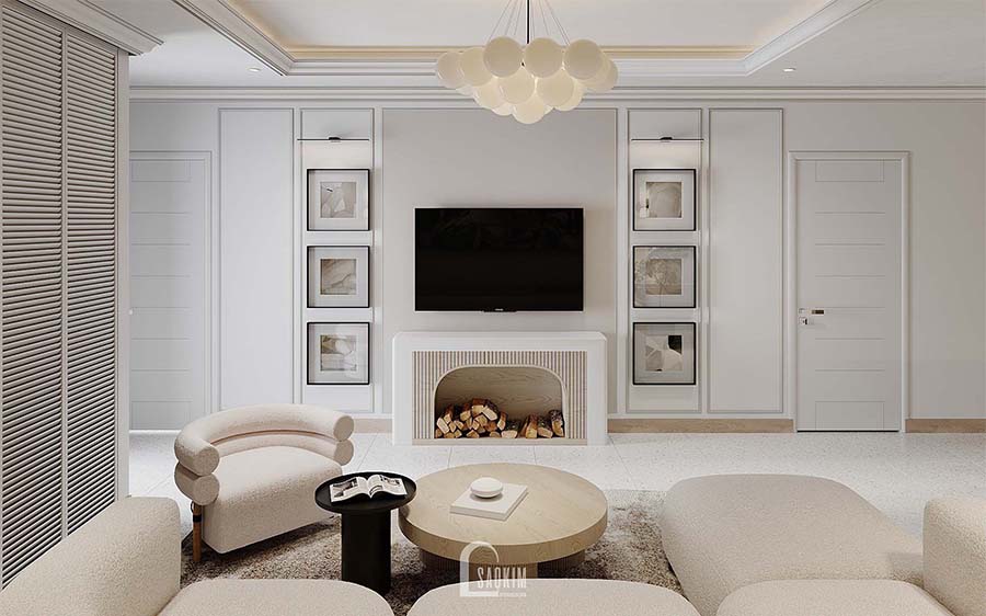 Thiết kế nội thất chung cư Royal City mang vẻ đẹp thanh lịch, trang nhã của phong cách Scandinavian Farmhouse