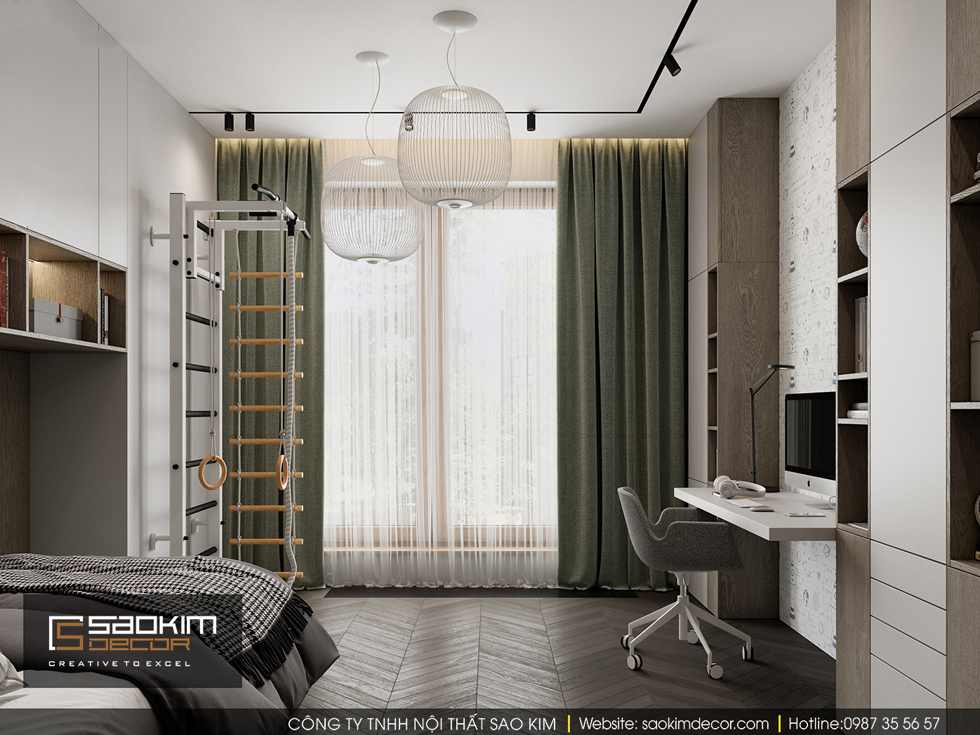 Thiết kế phòng ngủ bé trai chung cư