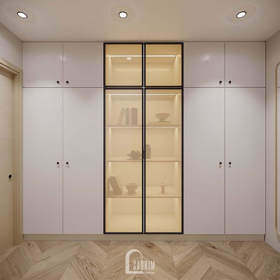 Thiết kế nội thất phòng thay đồ chung cư Feliz Homes Hoàng Mai 