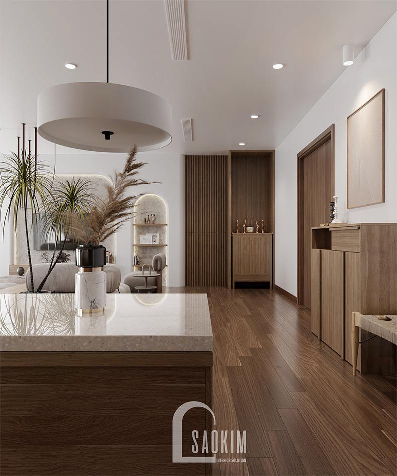 Không gian nội thất chung cư mang phong cách thiết kế Wabi Sabi 