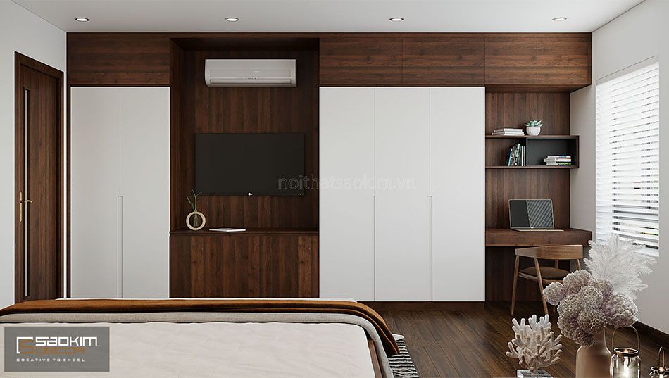 Thiết kế phòng ngủ master nhà liền kề