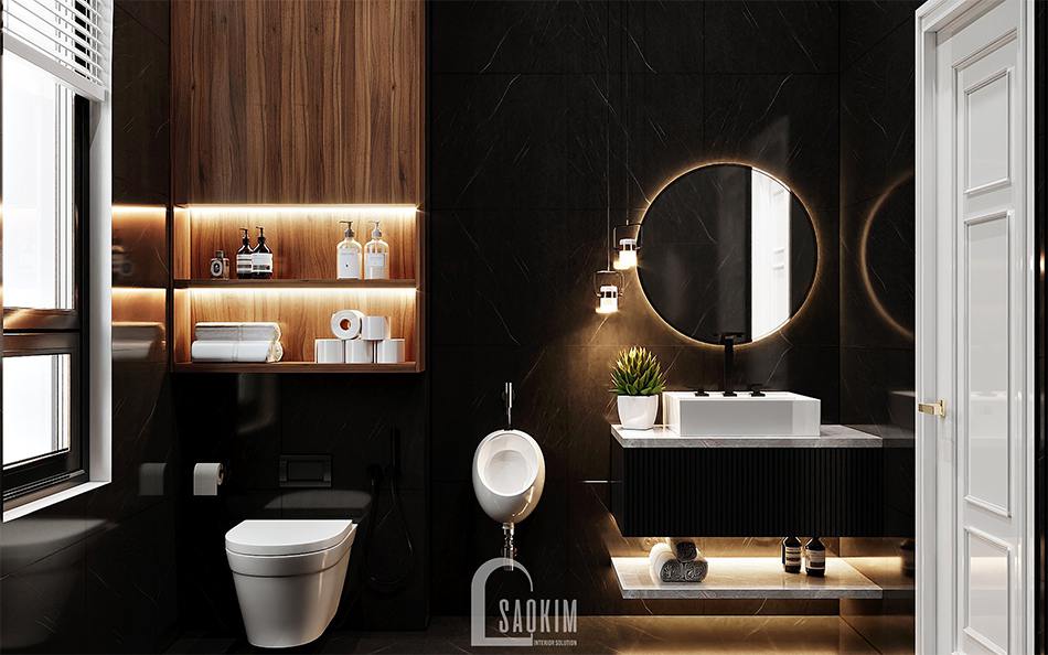 Thiết kế nội thất phòng tắm cao cấp nhà liền kề Louis City Hoàng Mai