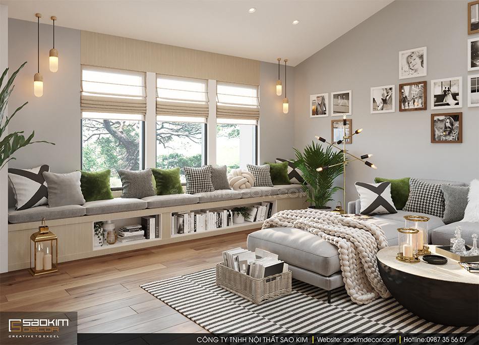 Thiết kế nội thất phòng khách nhà phố