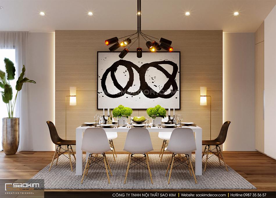 Mẫu thiết kế nội thất nhà phố 2 tầng đẹp