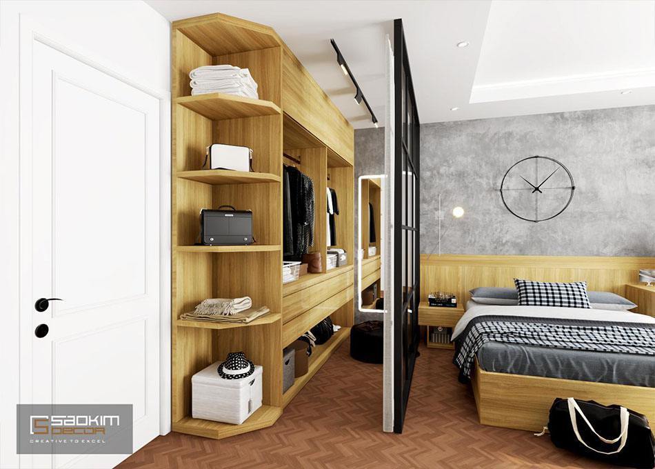 Thiết kế phòng ngủ con trai nhà phố theo phong cách hiện đại
