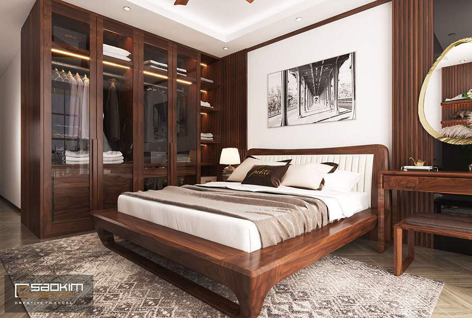 Thiết kế phòng ngủ nhà phố 3 tầng Âu Cơ - Tây Hồ