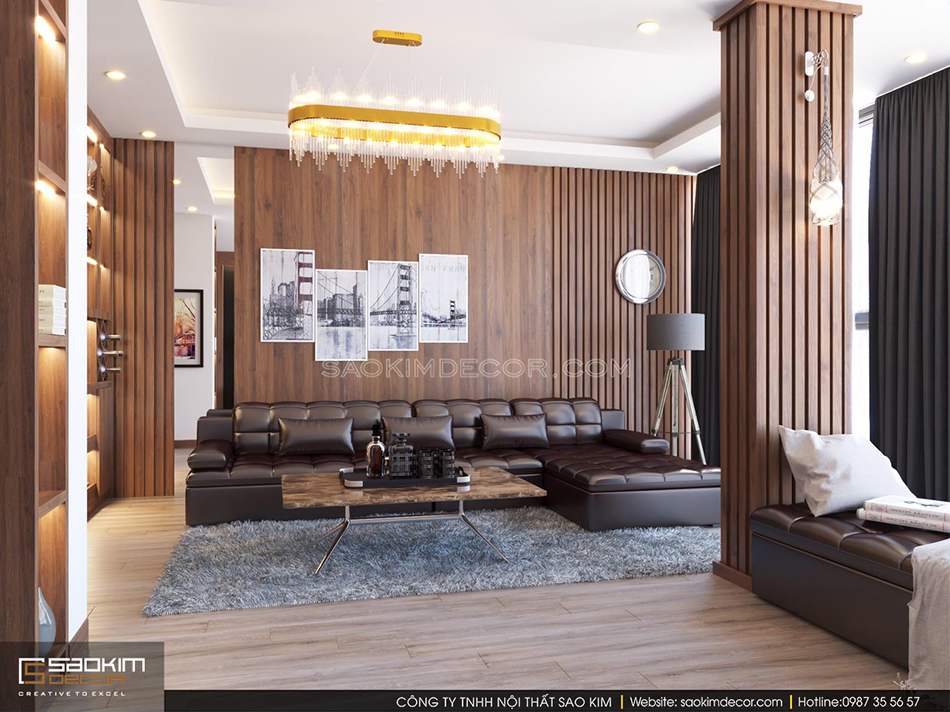 THIẾT KẾ PHÒNG KHÁCH NHÀ PHỐ HOÀNG MAI