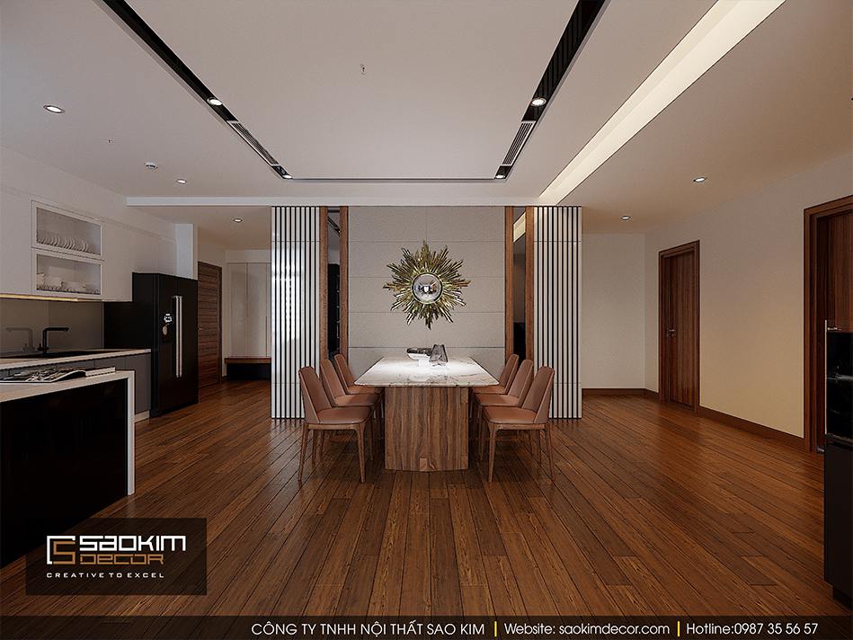 THIẾT KẾ PHÒNG BẾP CHUNG CƯ CAO CẤP VINHOMES METROPOLIS LIỄU GIAI