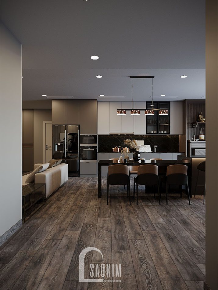 Thiết Kế Nội Thất Phòng Bếp Chung Cư Cao Cấp TTTM Chợ Mơ