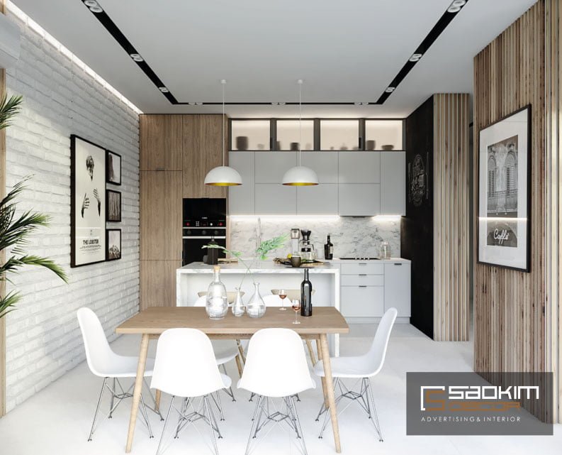 THIẾT KẾ BẾP CHUNG CƯ NEW SKY COMPLEX