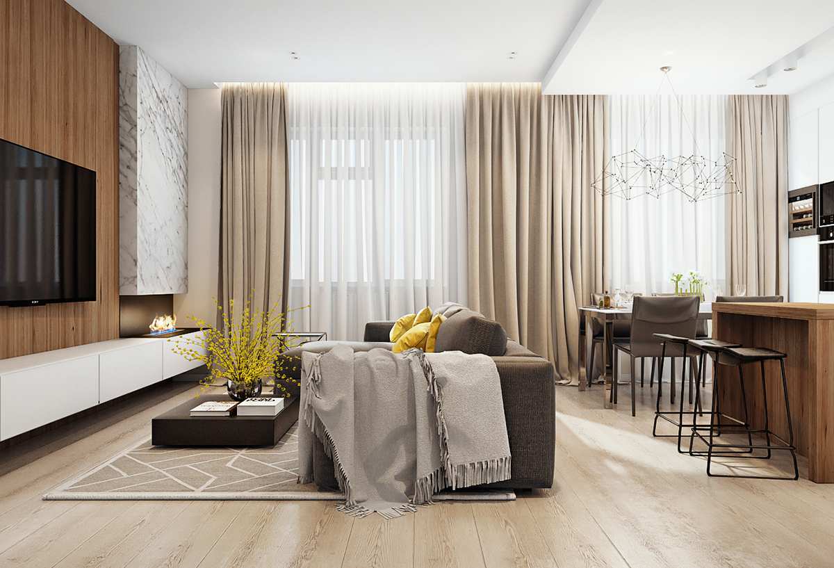 THIẾT KẾ NỘI THẤT PHÒNG KHÁCH CHUNG CƯ GOLDEN LAND NGUYỄN TRÃI