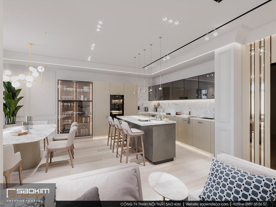 Thiết kế phòng bếp đẹp chung cư cao cấp Imperia Garden
