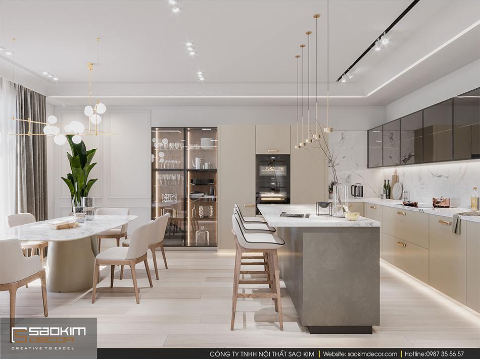 Thiết kế phòng bếp đẹp chung cư cao cấp Imperia Garden