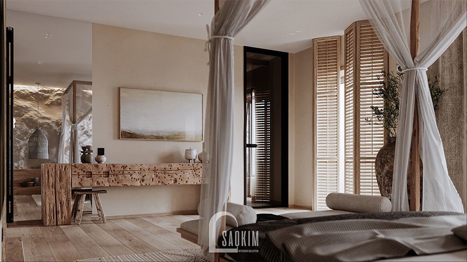 Không gian phòng ngủ Master tràn đầy sức sống và nguồn tài lộc, may mắn