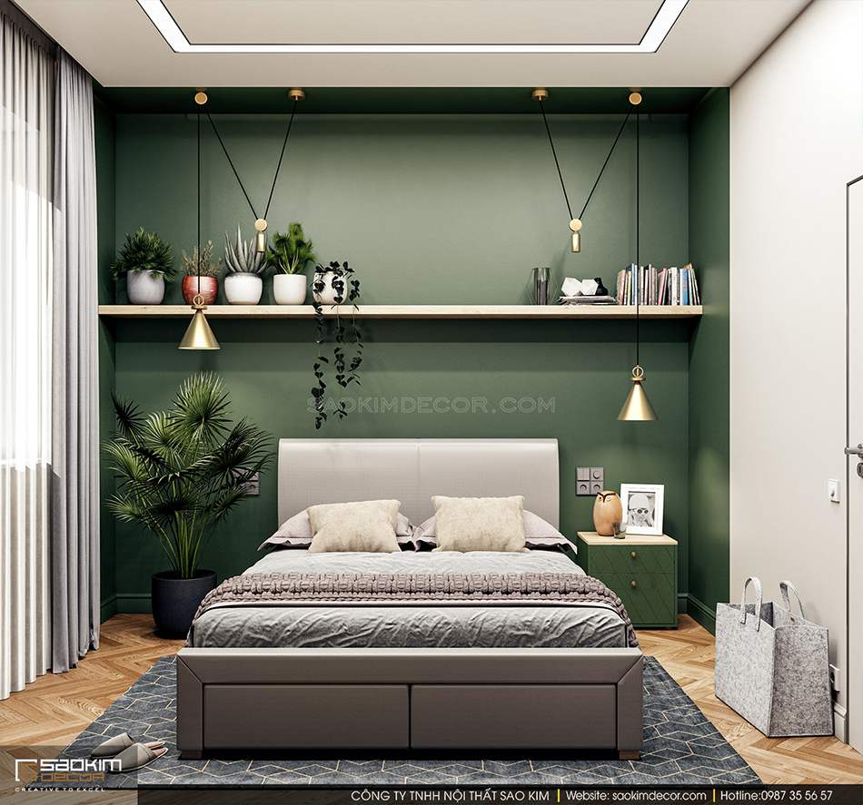 Thiết kế nội thất phòng khách tràn đầy sức sống và tài lộc