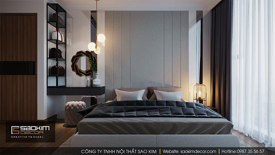 THIẾT KẾ PHÒNG NGỦ MASTER CHUNG CƯ CAO CẤP VINHOME METROPOLIS