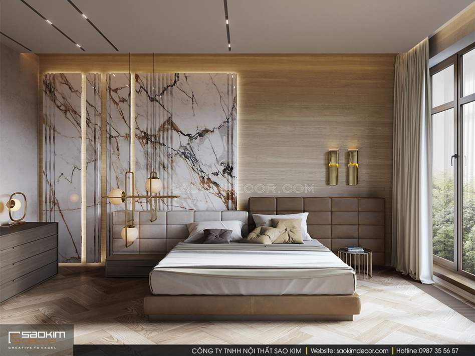 THIẾT KẾ NỘI THẤT PHÒNG NGỦ HIỆN ĐẠI KHU ĐÔ THỊ TRUNG HÒA – NHÂN CHÍNH