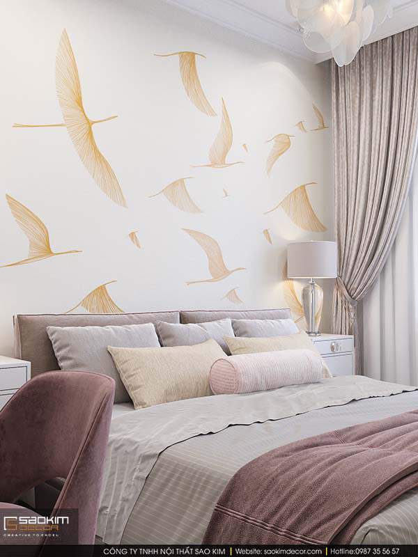 Thiết kế nội thất phòng ngủ master Mỹ Đình Plaza 2