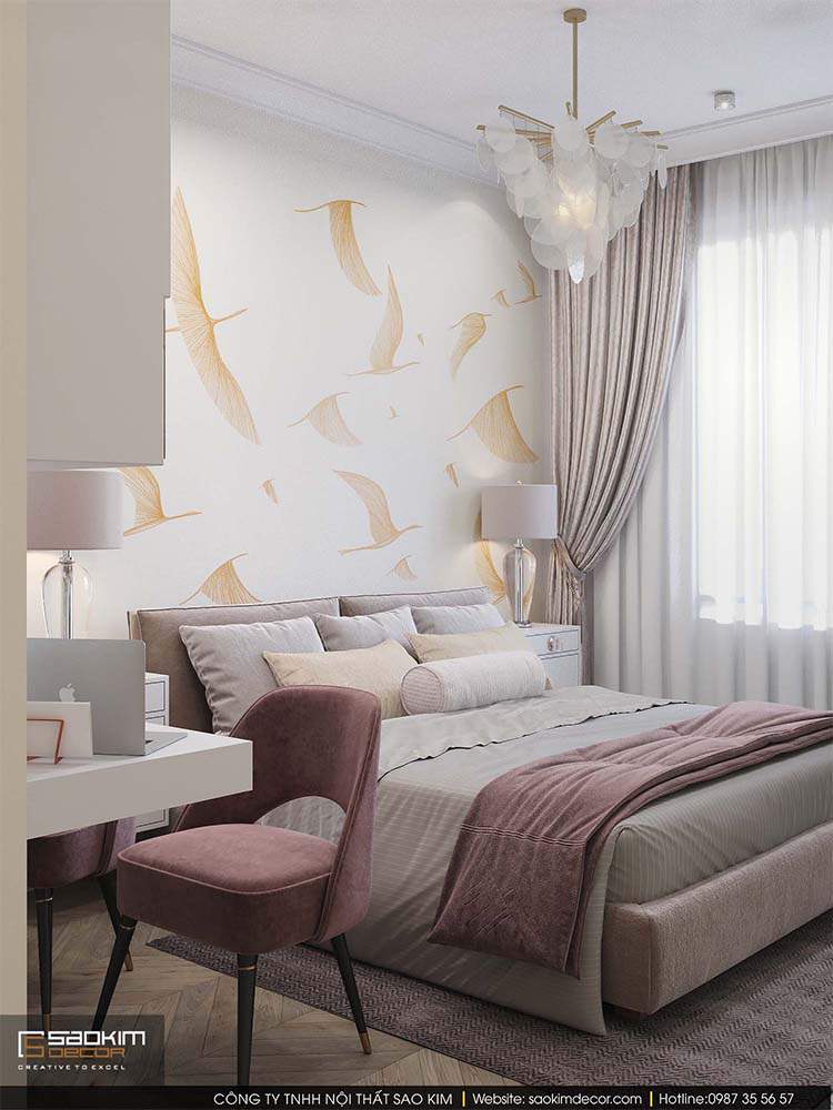 Thiết kế nội thất phòng ngủ đẹp Mỹ Đình Plaza 2