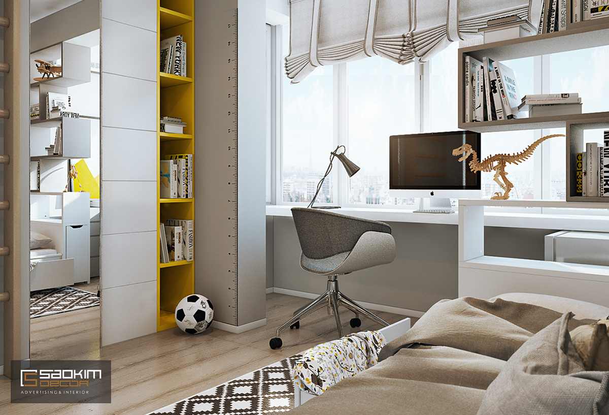 Thiết kế phòng ngủ bé trai chung cư
