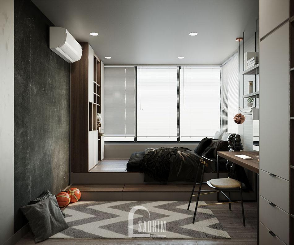 Thiết Kế Nội Thất Phòng Ngủ Bé Trai Chung Cư Cao Cấp TTTM Chợ Mơ
