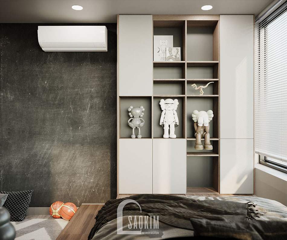 Thiết Kế Nội Thất Phòng Ngủ Bé Trai Chung Cư Cao Cấp TTTM Chợ Mơ