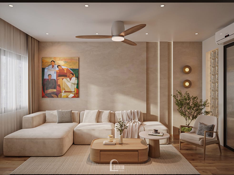 Thiết kế nhà phố 5 tầng 50m² phong cách Japandi - nơi ba thế hệ cùng gặp nhau trong một không gian dung hòa ở Kim Mã – Hà Nội