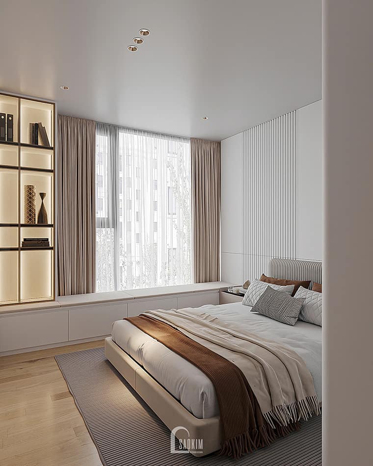 Thiết kế phòng ngủ phụ chung cư cao cấp The Nelson – linh hoạt cho nhu cầu sử dụng