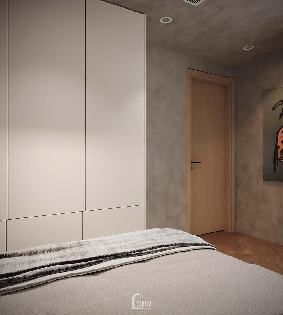 Thiết kế phòng ngủ bé trai nhà liền kề Vinhomes Ocean Park 2 phong cách Minimalist mix Wabi Sabi – năng động nhưng ấm áp