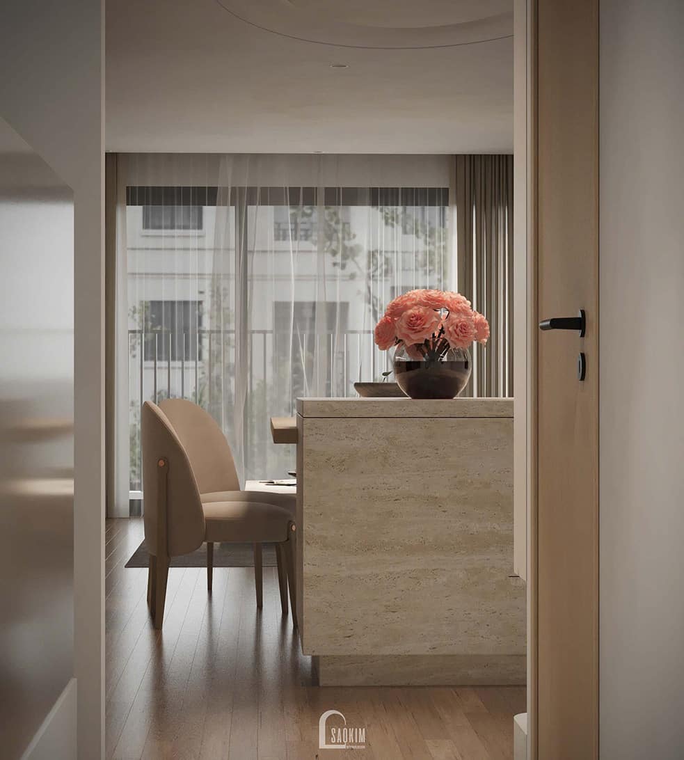 Thiết kế nhà liền kề Vinhomes Ocean Park 2 phong cách Minimalist mix Wabi Sabi